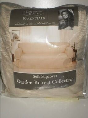 Kathy Ireland Essentials Beige Sofa Slipcover - Garden Retreat